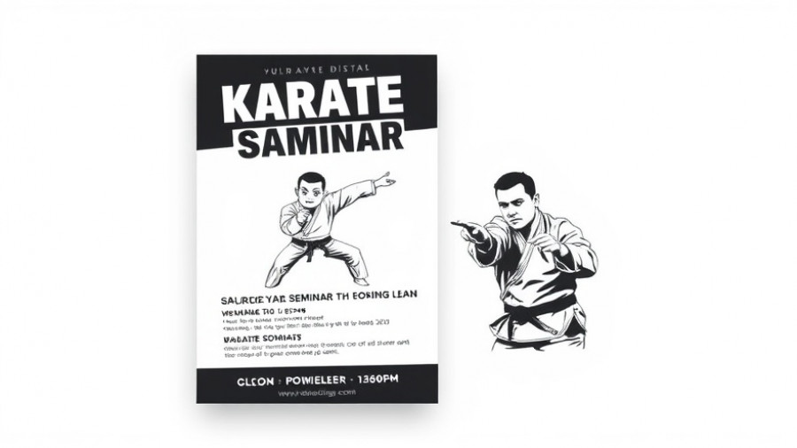 Special Karate Seminar 2025 Kapiti Coast flyer with event details.