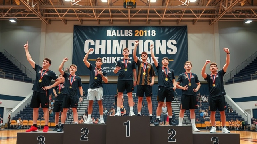 Medal winners at World Traditional Kung Fu Championship podium.