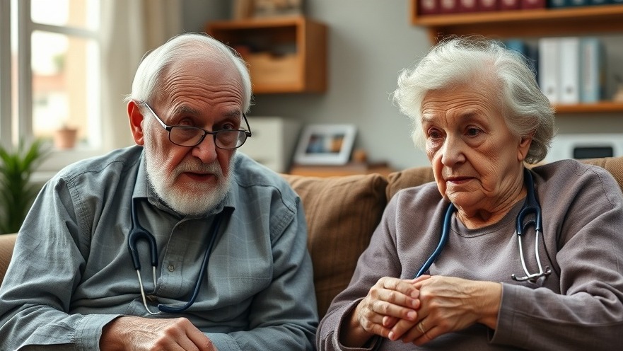 image of worried elders about healthcare cuts