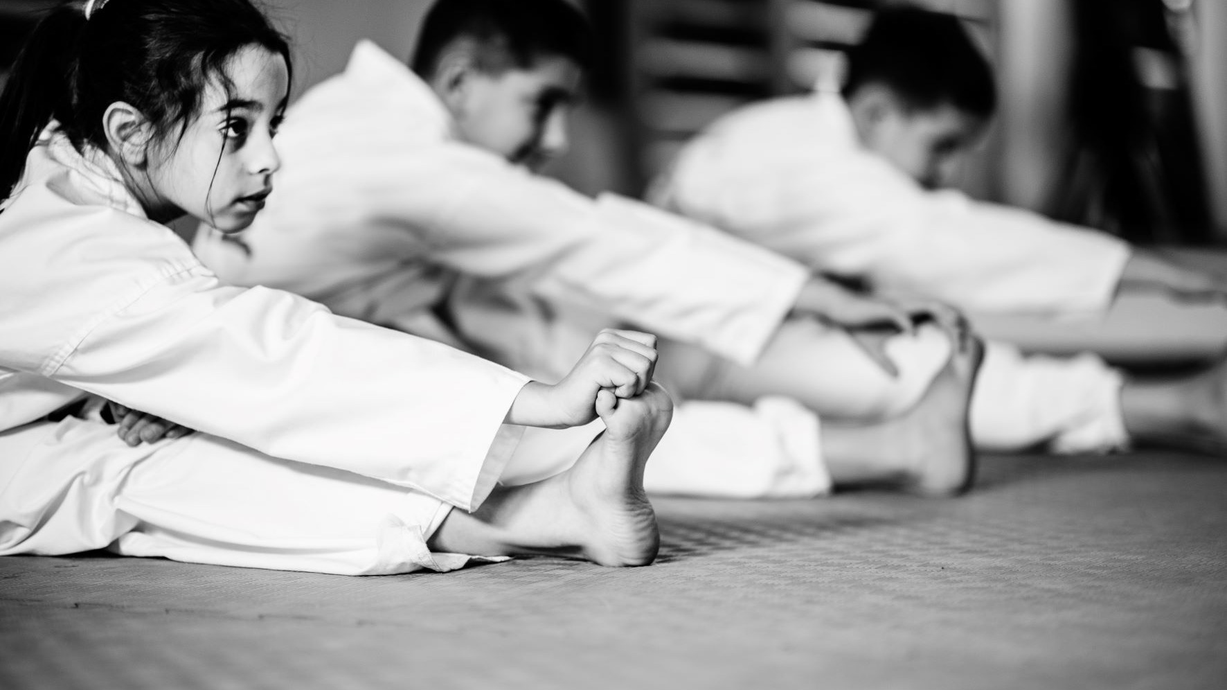 student stretching