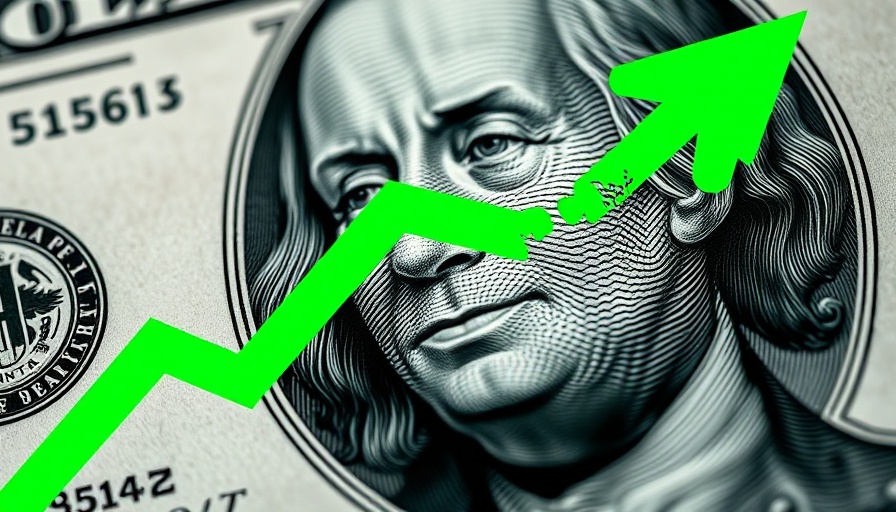 BigBear.ai Stock illustration: upward trend on dollar bill.
