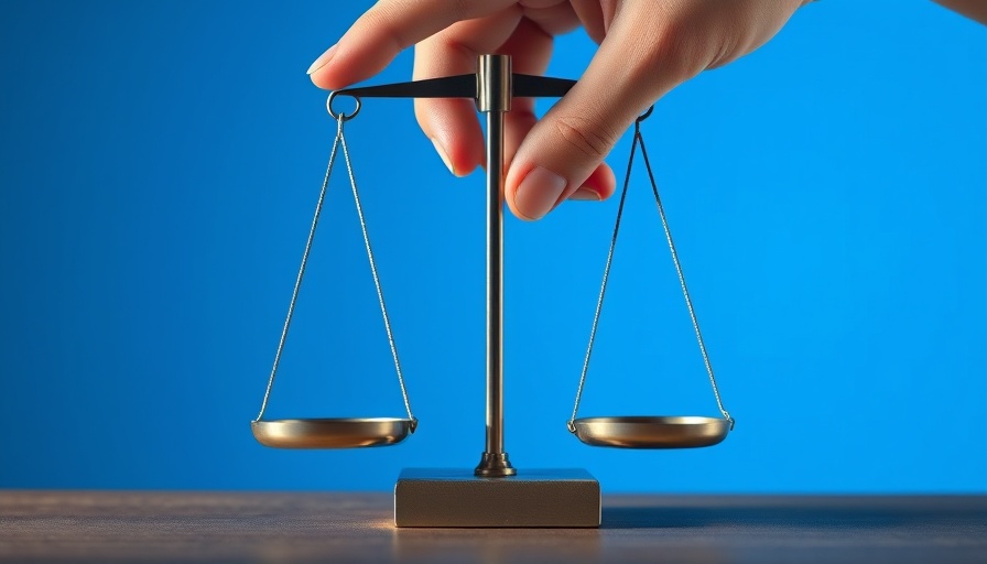 Concept of value stocks with hand balancing scale between price and value.
