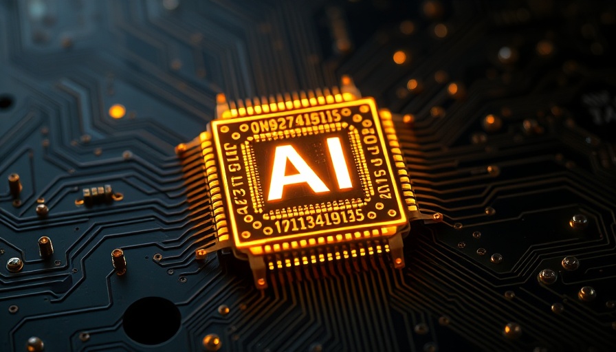 Futuristic AI chip on circuit board, symbolizing breakout growth stocks.
