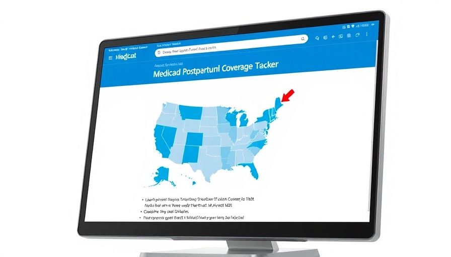 Medicaid Postpartum Coverage Extension Tracker displayed on computer screen.