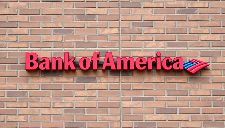 Bank of America logo displayed prominently on a brick wall