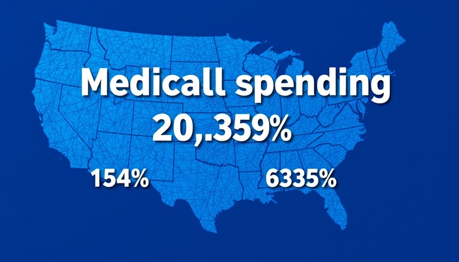 Medicaid financing spending infographic on USA map.