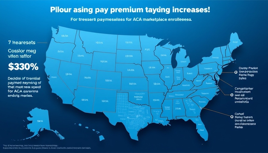 Map showing ACA premium payment increases by congressional district in the U.S.