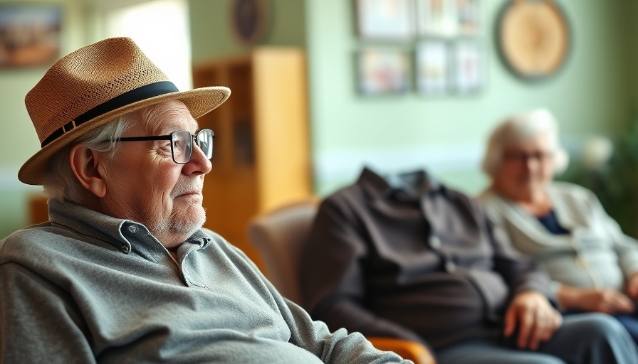 Senior man and woman in senior care facility.