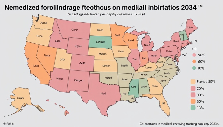 Map showing Medicaid per capita cap impact on state enrollment.