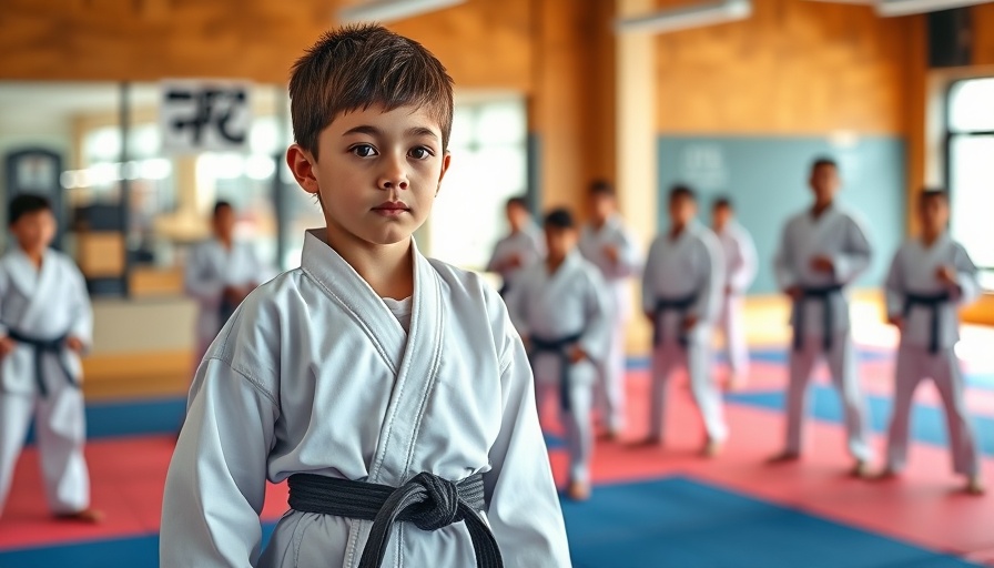 Young taekwondo student in class showcasing benefits of training for all ages.