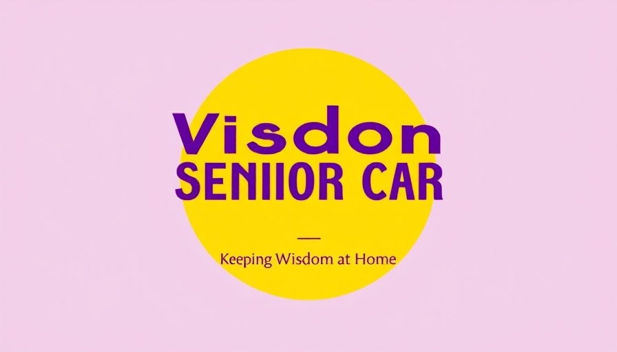 Wisdom Senior Care logo in bold purple on yellow.