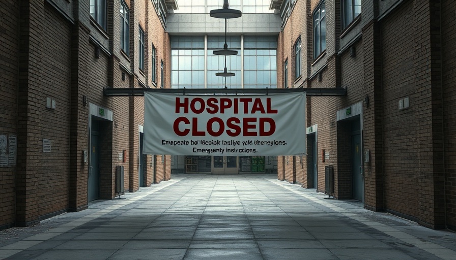 Closed hospital entrance with 'Hospital Closed' banner; Will there be Medicaid cuts?