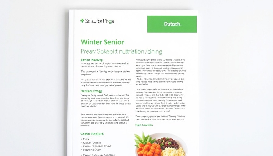 Report cover on enhancing senior well-being through nutrition.