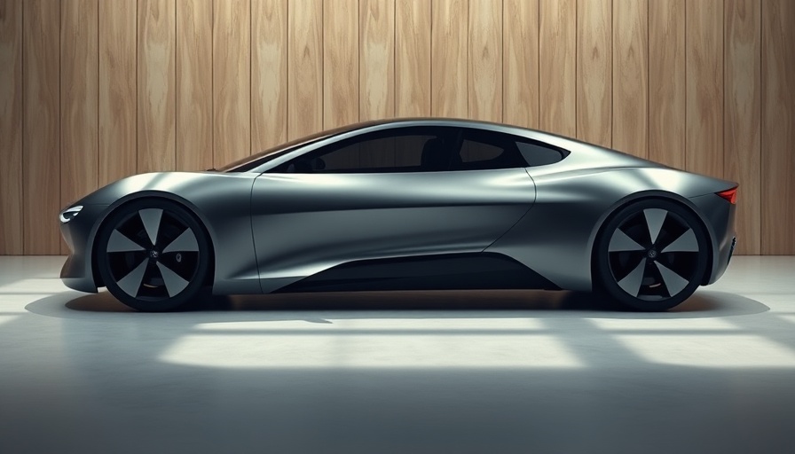 Futuristic electric car with sleek design in modern setting for Nio stock investment for retirees.