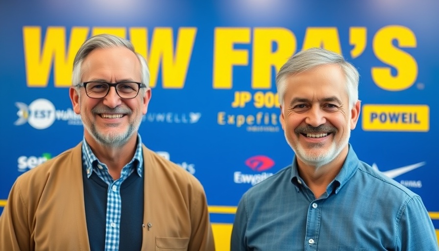 Promotional graphic with smiling men to maximize benefits in Muskegon.