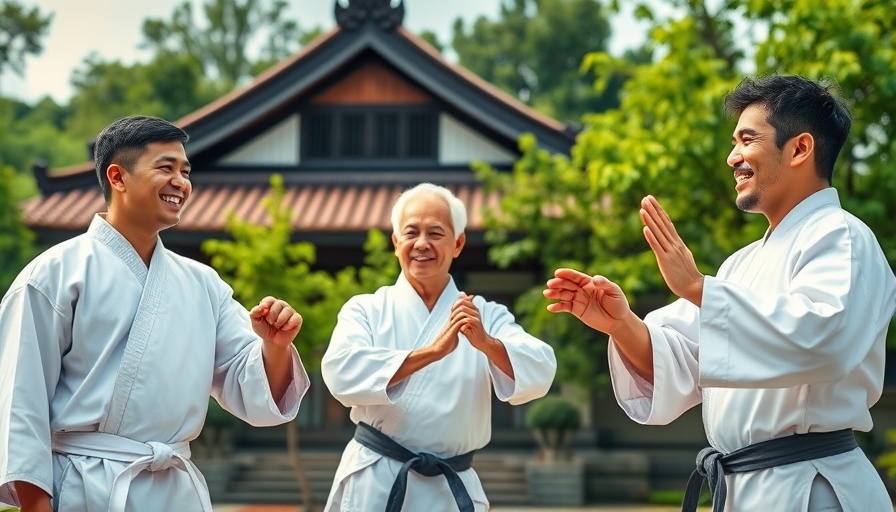 Martial arts classes Gurnee, enthusiastic practitioners outside a dojo.