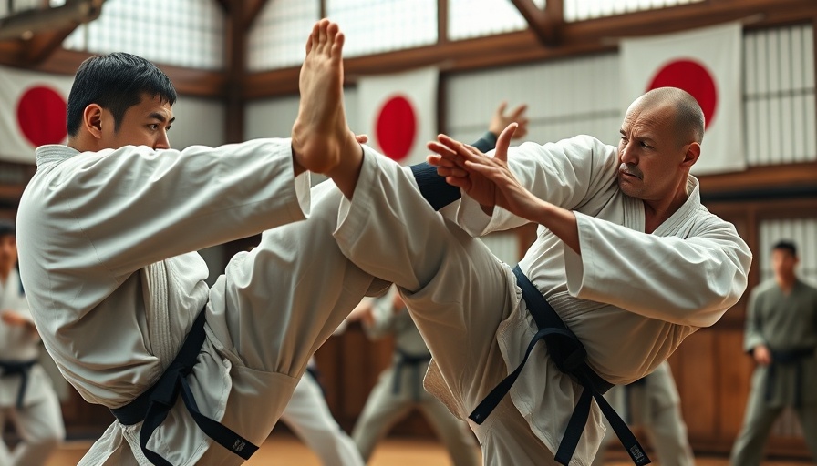 Renshusei training in Japan with martial artists practicing.