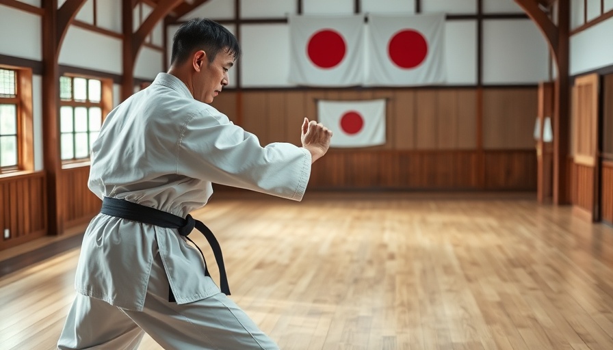 Renshusei training in Budo Karate dojo with traditional decor.
