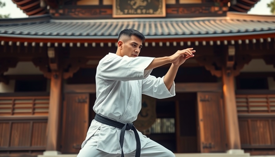 Martial artist practicing at a dojo for the 2025 New Zealand Karate Seminar Video.