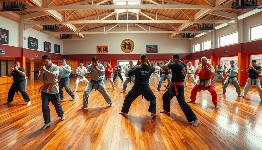 Martial arts classes in Gurnee dojo with practitioners training.