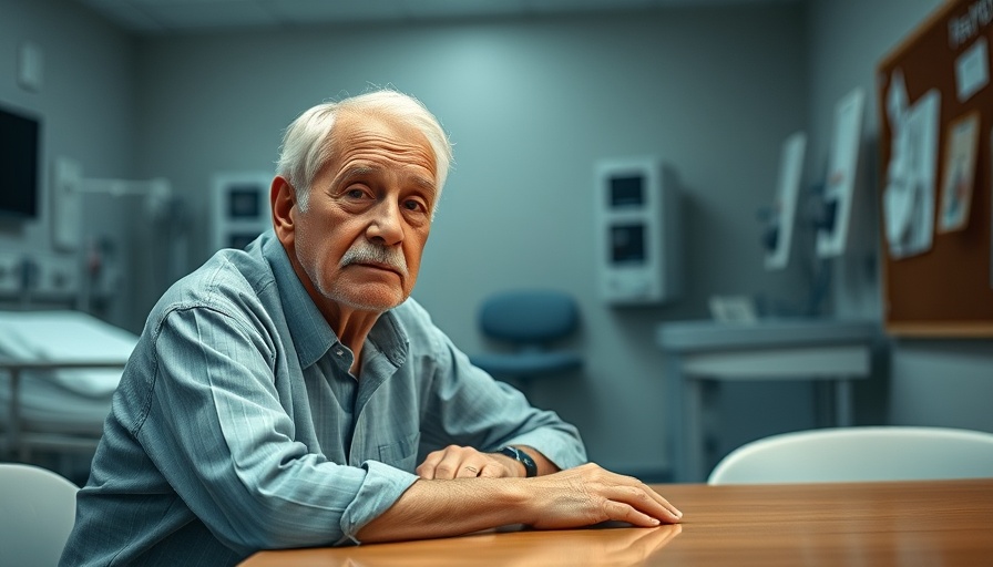 Senior man in hospital room, relevant to senior care advisors Muskegon.