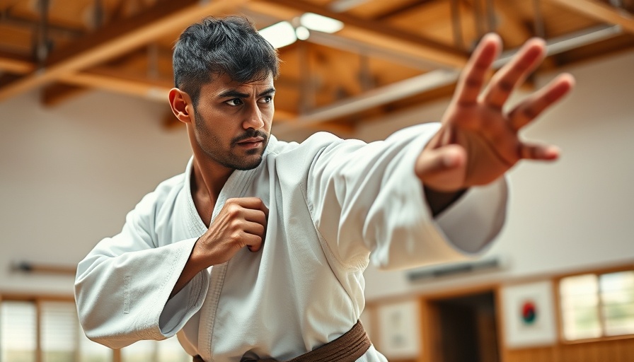 Martial artist practicing in Gurnee dojo, martial arts classes.
