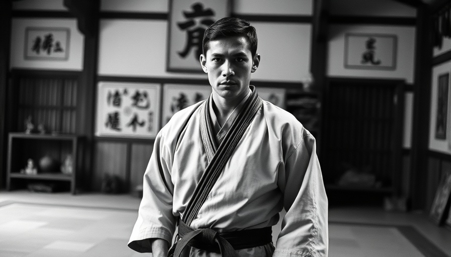 Vintage photo of martial arts master in dojo, what is karate-do