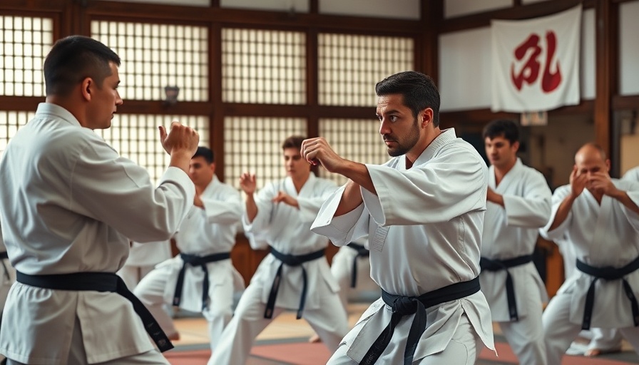 Martial artists practicing in a traditional dojo, Renshusei training in Japan.