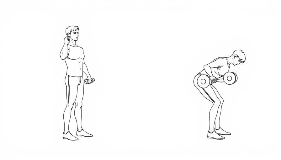 Line drawing of dumbbell leg exercises for martial artists