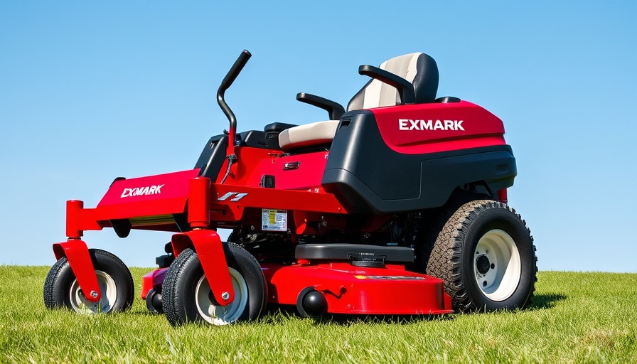 Exmark Commercial 30 X-Series mower on lush grass field.