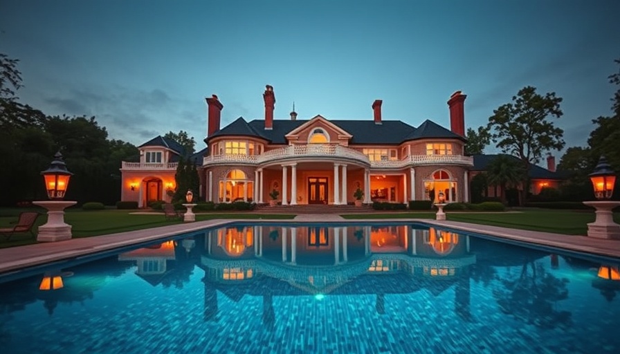 Elegant luxury mansion with pool showcasing hardscape solutions Denver
