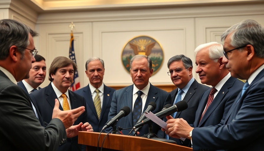 Politicians discuss Trump Medicaid cuts senior services at a press conference.
