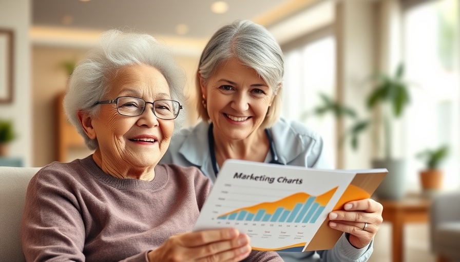 Senior care marketing strategies with caregiver and elderly woman.