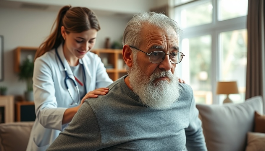 Elderly man receiving senior care solutions support in Elk Grove.