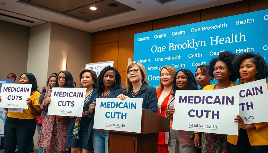Political group opposes Medicaid cuts at One Brooklyn Health event.