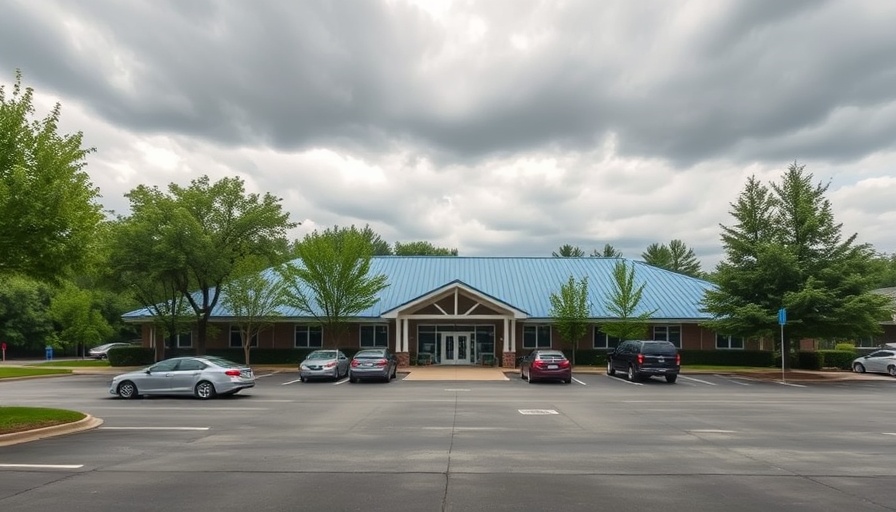 Elderly care health fair venue in Texas with parking lot