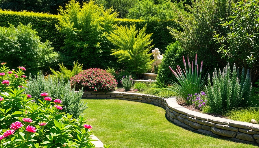 Lawn care services Shelby MI showcasing a lush garden.