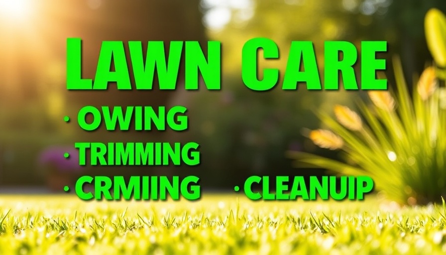 Lawn care services Shelby MI: advertisement with services and contact.