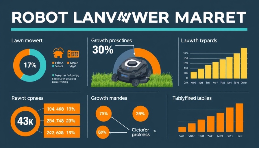 Robotic Lawn Mower Market Growth infographic with charts and statistics.