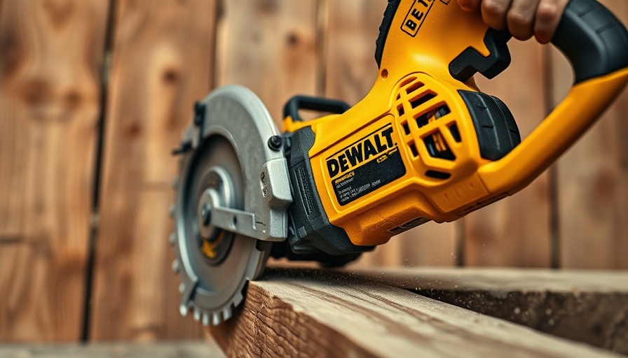 DeWalt reciprocating saw in use during tool promotion.