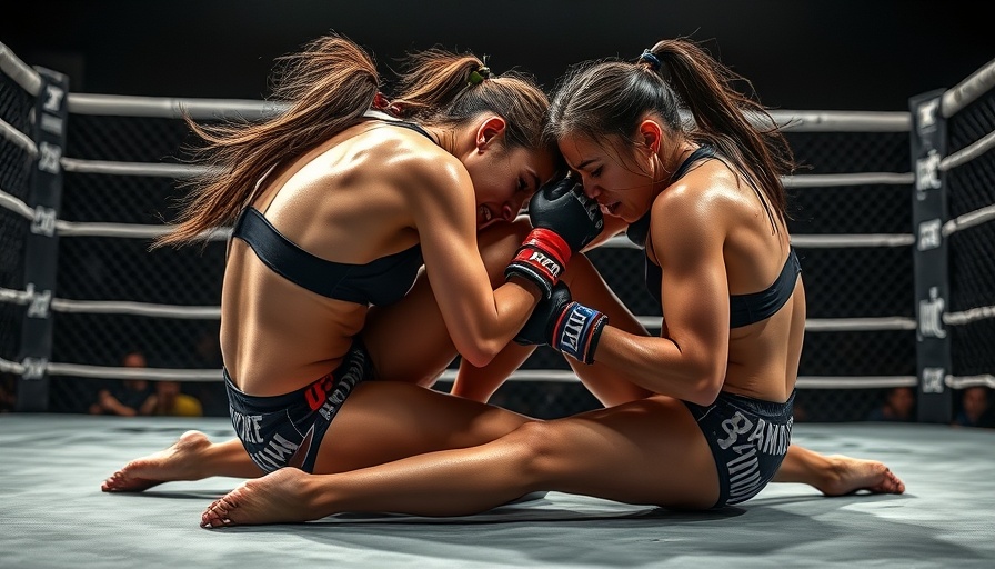 Female MMA fighters engaging in intense combat, demonstrating if mixed martial arts is good for self-defense.