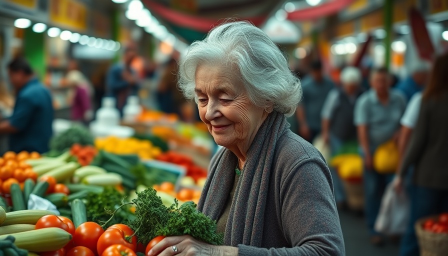 Senior Project Fresh program Muskegon: elderly woman at market