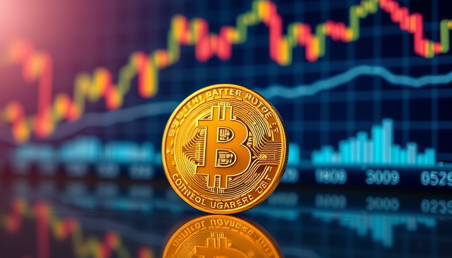 Cryptocurrency coin against stock market chart for Medicare updates Muskegon
