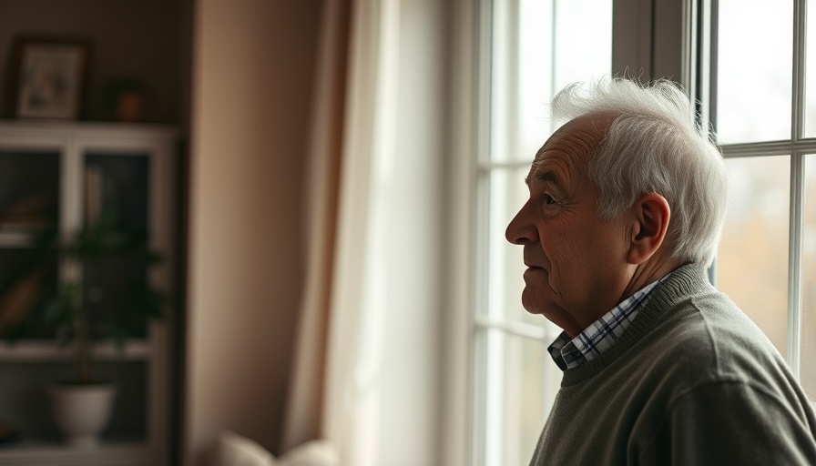 Thoughtful elderly man by window, soft natural light, breakthrough Alzheimer’s treatment Canada.
