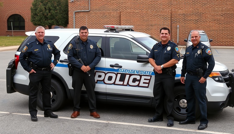 Gadsden State police officers engage with community.