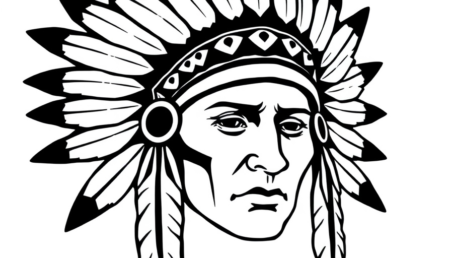 Medicine Hat News illustration featuring Native American in headdress.