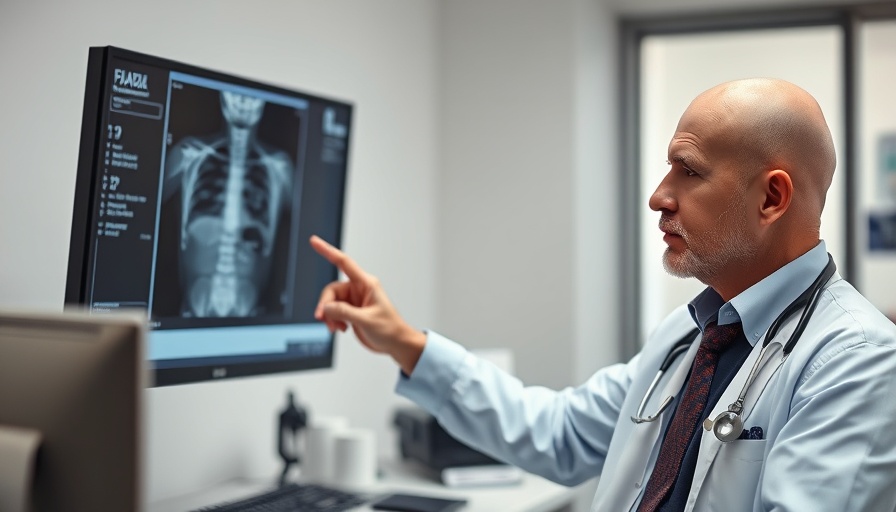 Doctor reviews X-ray with patient for injury prevention in martial arts training.