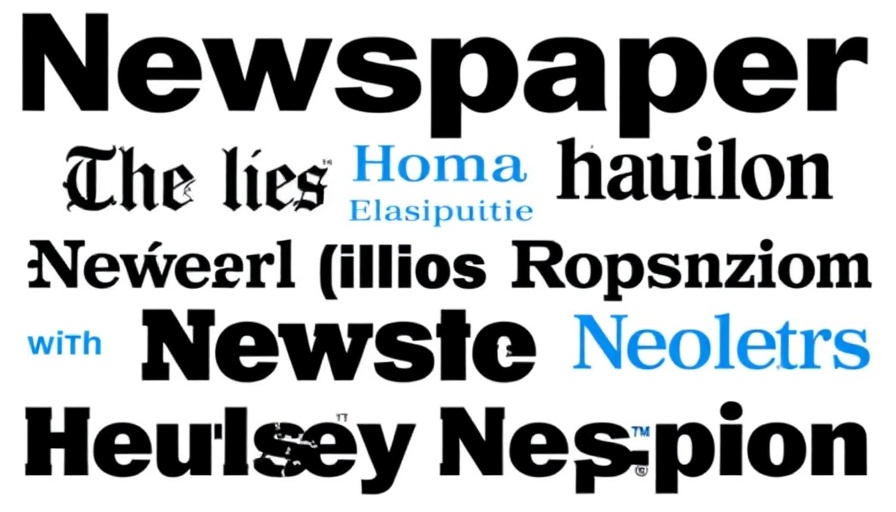 Newspaper logo featuring various publication names.