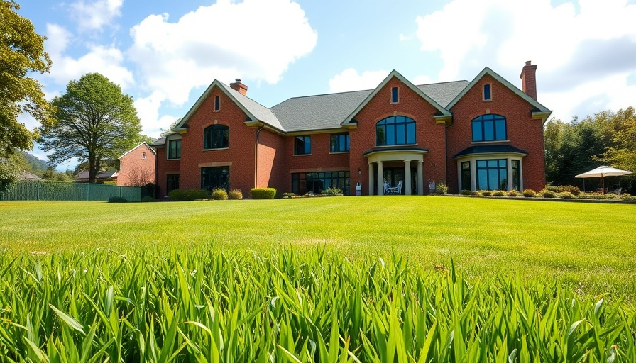 Spacious suburban lawn with elegant house in Shelby MI