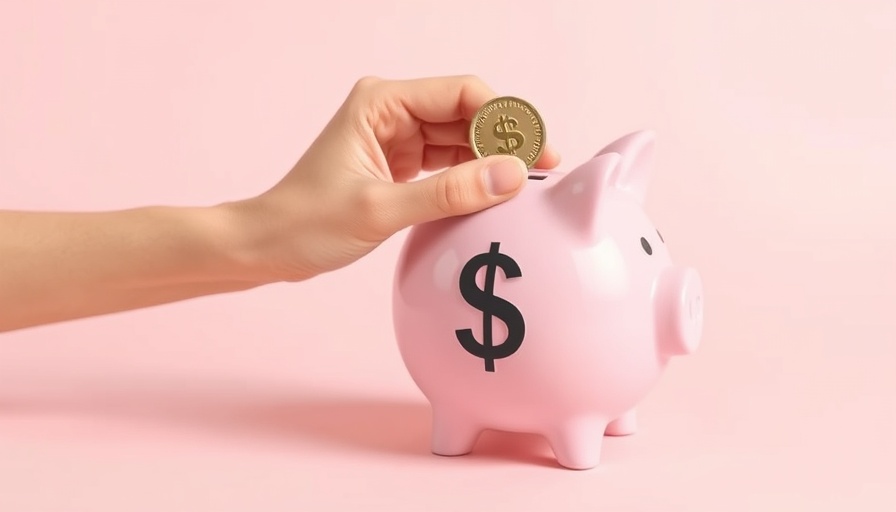 Minimalist image of a hand saving with a piggy bank for retirement plans